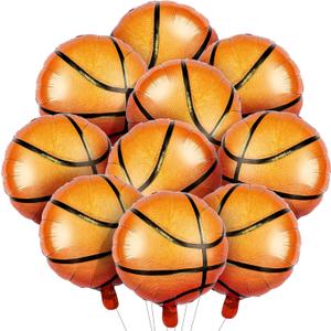 10PCS Basketball Balloons 18 InchBasketball Balloon Garland Kit for Sports Theme Birthday Party & Game Day Decorations