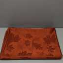 Softalker Fall Jacquard Tablecloth - Thanksgiving Maple Leaves Rectangle Table Cover, Autumn Harvest Waterproof Table Cloths Decor for Holiday, Dining, Party - Burnt Orange 60 x 84 Inch
