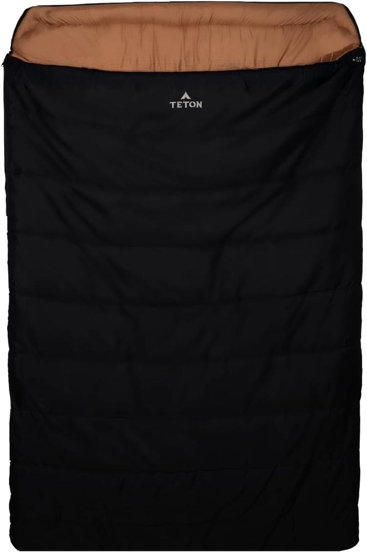 Teton Mammoth Queen Size Double Sleeping Bag- A Warm Bag The Whole Family can Enjoy Great for Camping, Hunting and Base Camp. Compression Sack Included