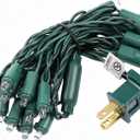 8.5 feet 20 Light Christmas Mini Lights String, Warm White LED Christmas Short Fairy Lights on Green Wire for Xmas Decoration, Art Projects, Bottles and Crafts, Without Tail Plug