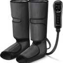 Nekteck Leg Compression Massager for Circulation and Relaxation, FSA Eligible Foot and Calf Massage Machine 2 Modes 3 Intensities with Hand-held Controller for Pain Relief, HSA Adjustable Leg Wraps,Calf & Foot - 2 Modes