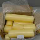 Nuogo 12 pcs Ivory Pillar Candles Dripless Unscented Candles Paraffin Wax Tall Tapers for Wedding Spa Birthday Holiday Bath Party Restaurant Home