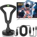 2025 HIDB Smart TV Indoor Antenna, Suitable for Long-Distance Reception of All Local Channels, Supports 4K 1080P, with a Strong Magnetic Base for Easy Installation, 16-Foot coaxial Cable.