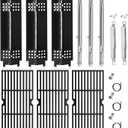 Hiorucet 463340516 Gas2Coal Grill Parts, Cooking Grates Replacement Kits for Charbroil Gas2coal 463340516, 463370516, 463370519, 463336818, 463340516 Heat Shields Tents, Burners and Igniters.