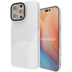 Case for iPhone 16 Pro Max, [6.6ft Military-Grade Drop Protection] [Anti Peel Off Tech] Clear TPU Bumper Phone Case Cover Design - White Pattern, 5 Pack