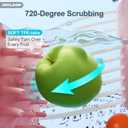 JOYMOOP Fruit Cleaner Spinner JOYLOOP, Large Fruit Washer Spinner with Brush, Fruit Cleaning with Fruit Washing Bowl, Fruit and Salad Cleaner with Fruit Spinner Bowl,Fruit and Vegetable Scrubber