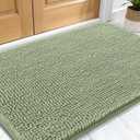 OLANLY Dog Door Mat for Muddy Paws, 1'8" x 2'6" (20 x 30 Inches), Absorbs Moisture and Dirt, Non-Slip Washable Doormat, Quick Dry Chenille Mud Mat, Entryway Carpet for Indoor Floors, Sage Green