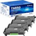 TN850 TN-850 Black High Yield Toner Cartridge 4 Pack Replacement for Brother TN850 TN850BK Toner HL-L6200DW MFC-L5850DW MFC-L5900DW MFC-L5700DW Printer Ink