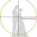 Wokceer Round Backdrop Stand 6.6FT Circle Balloon Arch Frame Circle Backdrop Stand Gold Round Arch for Wedding Birthday Party Bridal Shower Anniversary Event Ceremony Decoration