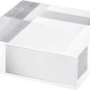 CiaoHER 2in Thickness Solid Acrylic Cube Display Block Clear Polished Pedestal Stand Riser Solid Base 2'' x 6" x 6", 1 Pack