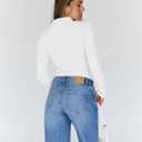 Trendy Queen Women's Turtleneck Long Sleeve Shirts Spring Fashion Basic Thermal Underwear Tops Winter Clothes 2026 (White)