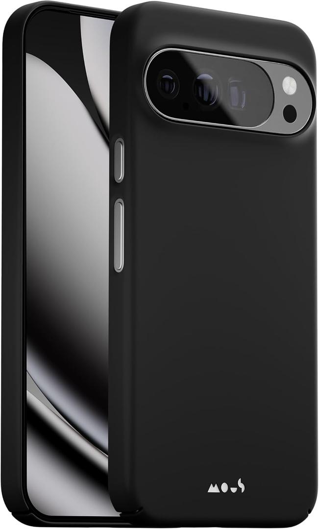 Mous for Google Pixel 10 Pro XL (2025) Case, Compatible with Qi2 MagSafe and Pixelsnap - Super Thin - Anti-Scratch Protective Phone Cover - Black