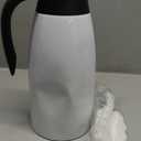 70oz Coffee Carafe Airpot Insulated Coffee Urn Stainless Steel Vacuum Thermal Pot Flask Dispenser for Coffee, Hot Water, Tea, Hot Beverage - Keep 12 Hours Hot, 24 Hours Cold -White