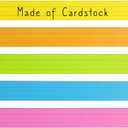 Chell Colored Sentence Strips Cardstock, Pack of 100, 3 x 24 Rainbow Color Word Learning Strips Handwriting Practice Tools for Teachers, Classroom and Office, 5 Colors