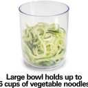 Hamilton Beach 3-in-1 Electric Vegetable Spiralizer for Veggie Noodles, Zoodle Maker & Slicer With 3 Cutting Cones for Spaghetti, Linguine, and Ribbons, 6-Cups, Black (70930)