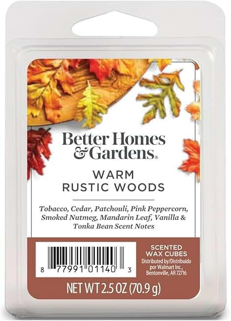 Warm Rustic Woods Scented Wax Cubes 4Pack