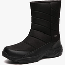 SILENTCARE Mens Winter Mid-Calf Snow Boot Fur Warm Waterproof Slip On Outdoor Athletic Size 12