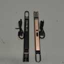 SUPRUS Candle Lighter Electric Arc Lighter Windproof Flameless USB Rechargeable Lighter with LED Light for Candle Camping BBQ Cooking (Black+Champagne Gold) (2 Packs)