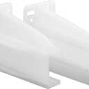 Prime-Line R 7227 Rear Drawer Track Back Plate  Support and Maintain Alignment of Bottom/Side Mounted Drawer Glides, 5/16 In. x 7/8 In., Plastic, White (1 Pair)