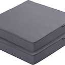 Outdoor Chair Cushions 22 x 22 Inch Water Resistant Patio Chair Cushions with Tie 3 Year Color Fastness Thick Outdoor Seat Cushion for Garden Lawn Patio Furniture Dark Grey Set of 2