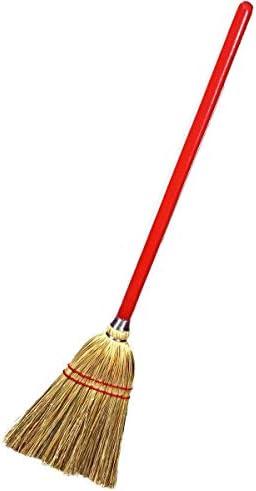Rocky Mountain Goods Small 34" Broom for Kids and Toddlers - Solid Wood Handle - 100% Natural Corn Bristles - Ideal Size for Kids - Heavy Duty - Toy Broom