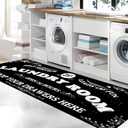 Zoke Laundry Room Rug Runner Stylish Non-Slip Laundry Room Mat 20"x47", Versatile, Waterproof Runner for Laundry, Kitchen, and Bathroom, Mudroom Decor and Farmhouse Charm (A1-black)