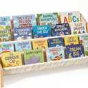 KiddoCood Wood Kids Bookshelf & Book Display Organizer, 28.7" L, White | 4-Tier Front-Facing Montessori Toddler Bookshelf for Kids Rooms, BPA-Free & Zero Glue, CPC Certified Baby Bookshelf
