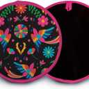Tortilla Warmer - Pack of 2, Keeps Tortillas Warm & Dry, Cotton, 2x8, Perfect for Taco Tuesday (Black)