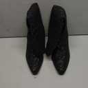 IDIFU IN3 Sparkly Cowboy Cowgirl Boots for Women Knee High Tall Long Glitter Dress Low Chunky Block Heel Sequin Sparkle Wedding Party Date Bride Ladies Bling Shiny Boots (8.5, Black)