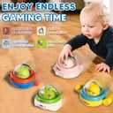 4PCS Animal Press to Go Car Toys for Toddlers 1-3, Push Go Friction Car Toys for 6-18 Months Baby, Animal Space Racing Cars, Infant Play Vehicle Set, Birthday Gifts for 1 Year Old Boy & Girl