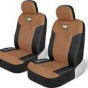 Cat MeshFlex Automotive Seat Covers for Cars Trucks and SUVs (Set of 2)  Beige Car Seat Covers for Front Seats, Truck Seat Protectors with Comfortable Mesh Back, Auto Interior Covers