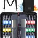 Key Organizer Case, Fireproof & Waterproof Key Bag with 54 Key Tags, Portable Zippered Key Storage Box for Estate Sales, Hotels, Office, Property Management, Handle & Shoulder Strap Included (Black)