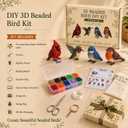 Tiny 3D Beaded Animal DIY Kit-Bead Animal Making Kit for Beginners Adults,Mini 3D Beaded Animals Craft Set, Cute Handmade Bead Art Mosaic Kit with Instructions, Stress Relief Creative Desk Decor Gift