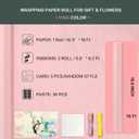 Gongzitem Matte Solid Color Flower Wrapping Paper with Watermark Texture 3D Touch,Pink Color Handcrafted Gift Flower Wrap Paper, 17 in x 18 Ft Roll with Packing Set for Birthday, Holiday, Wedding & More (GZ-23)