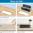Table Pop Up Outlet, Desktop Pop Up Socket Center Countertop Socket Multimedia Strip Socket Connection Box Countertop with USB 3.0/2AC/2HDMI/USB-A/USB-C/LAN for Conference Desk Office(Silver-3)