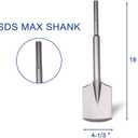 SDS-Max Shank Bits Chisel-4-1/3"x18" Clay Spade Alloy Steel Digging Shovel Bit Chisel - for Gardening Landscaoing Concrete Brick Sand Stone