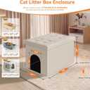 Cat Litter Box Enclosure Furniture for Odor Control, Hidden Cabinet
Cat Litter Box Furniture Ottoman with Flip-Up Lid,Cats Litter Box Bench with Storage Space, Dog Proof (Cream, Large)