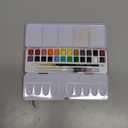 ARTISTRO Watercolor Paint Set 24 Colors, Travel Watercolor Set in Portable Box, Mini Water Colors Paint for Artists, Beginners, Amateur Hobbyists