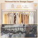 Heavy Duty Clothes Rack Load 420 LBS, Rolling Garment Rack with Lockable Wheels, Standing Metal Clothing Rack, Portable Wardrobe Sturdy Coat Rack for Hanging Clothes (Silver, 59″×18.9″×63″)