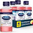 Pedialyte with Immune Support Electrolyte Solution, Hydration Drink with Zinc, Selenium, and Magnesium, Raspberry Lemonade, 1 Liter, Pack of 4, Best Before: 1/APR/2027