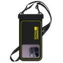 Waterproof Phone Pouch Floating, IP68 Waterproof Phone Case for iPhone 16 Pro 15 14 13 12 11 Pro Max Samsung Google, Dry Bag with Adjustable Lanyard, Up to 6.7'' Black