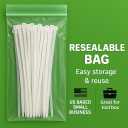 Zip Ties 14 inch Clear White, 50 lbs Strength, UV resistant, Self-locking, Multi-purpose Long Cable Ties, Wire Ties Heavy Duty Tie Downs for Office, Home, Outdoors, Cable Management by Nirah