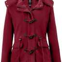 wantdo Women's Winter Thicken Jacket Cotton Coat with Removable Hood (XX-Large, Claret)