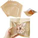 Bakery Bags Visible Dessert Bags with Window, Greaseproof Heat Seal Kraft Paper, Suitable Baked Goods Packaging for Donuts, Bakery Snacks, Sandwiches, Sandies, Cookies (S-100PCS + L-100PCS, Brown)