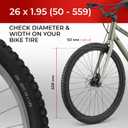 Fincci XC Knobby 26 inch Bike Tires with 2X 26 inch Bike Tube 50-559 - Pair 26x1.95 Bike Tire - Foldable Mountain Tires with Kevlar - 26" Wheelset for Electric, Folding, Enduro, Offroad, Hybrid Bikes