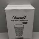 300 Pack Paper Cups 8 oz, Disposable Hot/Cold Beverage Drinking Cups, 8 OZ Paper Coffee Cups, Navy Floral Coffee Cups for Party, Picnic, Travel, and Events.