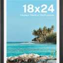 HOUSE DAY Poster Frames 18 x 24 MDF Wood and Polished Plexiglass 18x24 Frame without Mat or 16x20 with Mat, Horizontal or Vertical Wall Mounting 18 x 24 Poster Frame 18x24 Poster Frame Black Frames for Large Size Picture 1 Pack