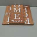 Home sweet home wooden porch sign Vertical hanging decorations Welcome sign front door standing Decorative sign 47x7.8Inch Plaques for Outside Yard Decor (Brown)