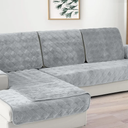Deep Dream Couch Cover, 1 Piece Couch Arm Cover & Backrest Cover, Sectional Couch Covers, Anti-Slip Armrest Covers for Dogs Cats Recliner Loveseat Sofa L Shaped, 28 x 28 Inch - Light Gray(1 Piece)