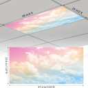 Outus Fluorescent Light Cover Classroom Lighting Cover with 10 Magnets Light Filter Magnetic Ceiling Panel Decoration 2 x 4 ft (23.62 x 47.24 In) Reduce Glare for Office School (6,Rainbow)